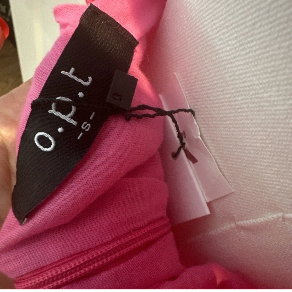 O.P.T April Pink Scalloped Women's Mini Dress NWT Size Small - Picture 5 of 5